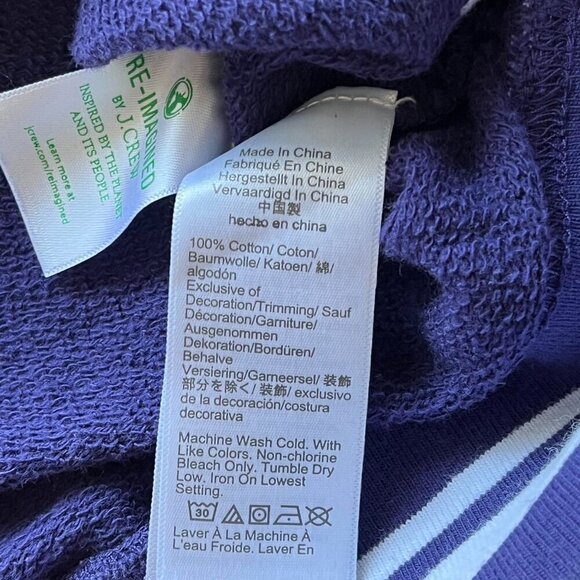 Jcrew Vintage Sweater Women Small Purple 100% Cotton Tennis Feminine Pullover - Picture 7 of 7